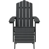 Sodo Adirondack kėdės su pakojomis, 2vnt., antracito, HDPE