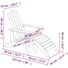 Sodo Adirondack kėdės su pakojomis, 2vnt., antracito, HDPE