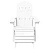 Sodo Adirondack kėdės su pakojomis, 2vnt., baltos spalvos, HDPE