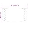 Sodo lovelis, antracito, 80x80x36cm, plienas