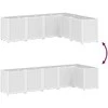 Sodo lovelis, baltos spalvos, 160x120x53cm, PP