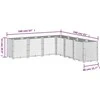 Sodo lovelis, baltos spalvos, 160x160x53cm, PP