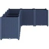 Sodo lovelis, pilkos spalvos, 160x120x53cm, PP