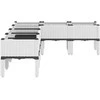 Sodo lovelis su kojomis, baltos spalvos, 160x120x42cm, PP