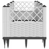 Sodo lovelis su kuoliukais, baltas, 123,5x43,5x43,5cm, PP