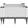 Sodo lovelis su kuoliukais, baltas, 42,5x42,5x28,5cm, PP