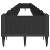 Sodo lovelis su kuoliukais, juodas, 362,5x42,5x28,5cm, PP