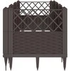 Sodo lovelis su kuoliukais, rudas, 123,5x43,5x43,5cm, PP
