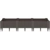 Sodo lovelis su kuoliukais, rudas, 125x40x28,5cm, PP