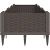 Sodo lovelis su kuoliukais, rudas, 125x40x28,5cm, PP