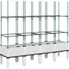 Sodo lovelis su treliažu, baltos spalvos, 160x40x142,5cm, PP