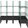 Sodo lovelis su treliažu, juodos spalvos, 160x120x142,5cm, PP