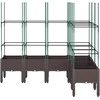 Sodo lovelis su treliažu, rudos spalvos, 160x120x142,5cm, PP