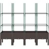 Sodo lovelis su treliažu, rudos spalvos, 160x40x142,5cm, PP