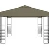 Sodo pavėsinė su lempučių girliandomis LED, taupe, 3x3m