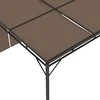Sodo pavėsinė su šonine užuolaida, taupe spalvos, 3x3x2,25m