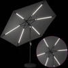 Sodo skėtis su LED šviesomis ir standu 300 x 300 cm Poliesteris