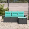 Sodo Sofų Rinkinys 4 vnt. Poli ratanas