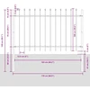 Sodo tvora 8 pcs Pilka 13,6 x 1 m Miltelinis plienas