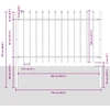 Sodo tvora 9 pcs Pilka 15,3 x 1,2 m Miltelinis plienas