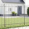 Sodo tvora 9 pcs Pilka 15,3 x 1,5 m Miltelinis plienas