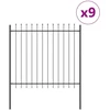 Sodo tvora 9 pcs Pilka 15,3 x 1,5 m Miltelinis plienas