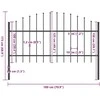 Lauko tvora su iečių viršug., juoda, (1-1,25)x1,7m, plienas