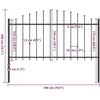 Lauko tvora su iečių viršug., juoda, (1,25-1,5)x1,7m, plienas