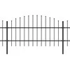 Sodo tvora su iečių viršug., juoda, (0,75-1)x6,8m, plienas