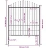Lauko tvora su iečių viršug., juoda, (1,75-2)x1,7m, plienas