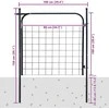 Sodo tvoros vartai 100 x 100 cm, antracito spalvos