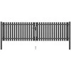 Sodo vartai, antracito spalvos, 4x1,25m, plienas