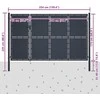 Sodo vartai, antracito spalvos, 350x175cm, plienas