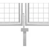 Sodo vartai, sidabrinės spalvos, 400x100cm, plienas