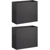 Sodo vazonas 2 vnt Juoda 50 x 20 x 40 cm