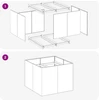 Sodo vazonas Antracito 80 x 80 x 60 cm Šaltai valcuotas plienas