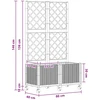 Sodo vazonas su treliu ir ratais Balta 80 x 40 x 146 cm PP
