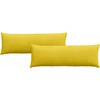 Sofa Pagalvės 2 pcs Geltona 120 x 40 cm Kordūrinis audinys