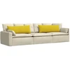 Sofa Pagalvės 2 vnt. Geltona 120 x 40 cm Kordūrinis audinys