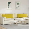 Sofa Pagalvės 2 pcs Geltona 120 x 40 cm Kordūrinis audinys