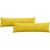 Sofa Pagalvės 2 pcs Geltona 145 x 40 cm Kordūrinis audinys