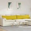 Sofa Pagalvės 2 pcs Geltona 145 x 40 cm Kordūrinis audinys
