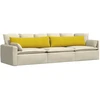 Sofa Pagalvės 2 vnt. Geltona 145 x 40 cm Kordūrinis audinys