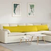 Sofa Pagalvės 2 pcs Geltona 200 x 40 cm Kordūrinis audinys
