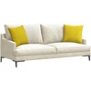 Sofa Pagalvės 2 pcs Geltona 45 x 45 cm Kordūrinis audinys