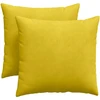 Sofa Pagalvės 2 pcs Geltona 45 x 45 cm Kordūrinis audinys