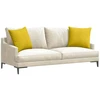 Sofa Pagalvės 2 pcs Geltona 50 x 50 cm Kordūrinis audinys