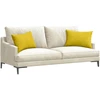 Sofa Pagalvės 2 pcs Geltona 60 x 40 cm Kordūrinis audinys