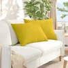 Sofa Pagalvės 2 pcs Geltona 70 x 50 cm Kordūrinis audinys