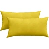 Sofa Pagalvės 2 pcs Geltona 80 x 40 cm Kordūrinis audinys